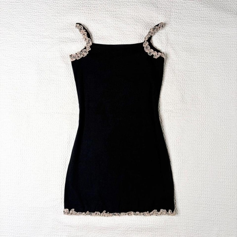 Burberry ruffle trim mini dress